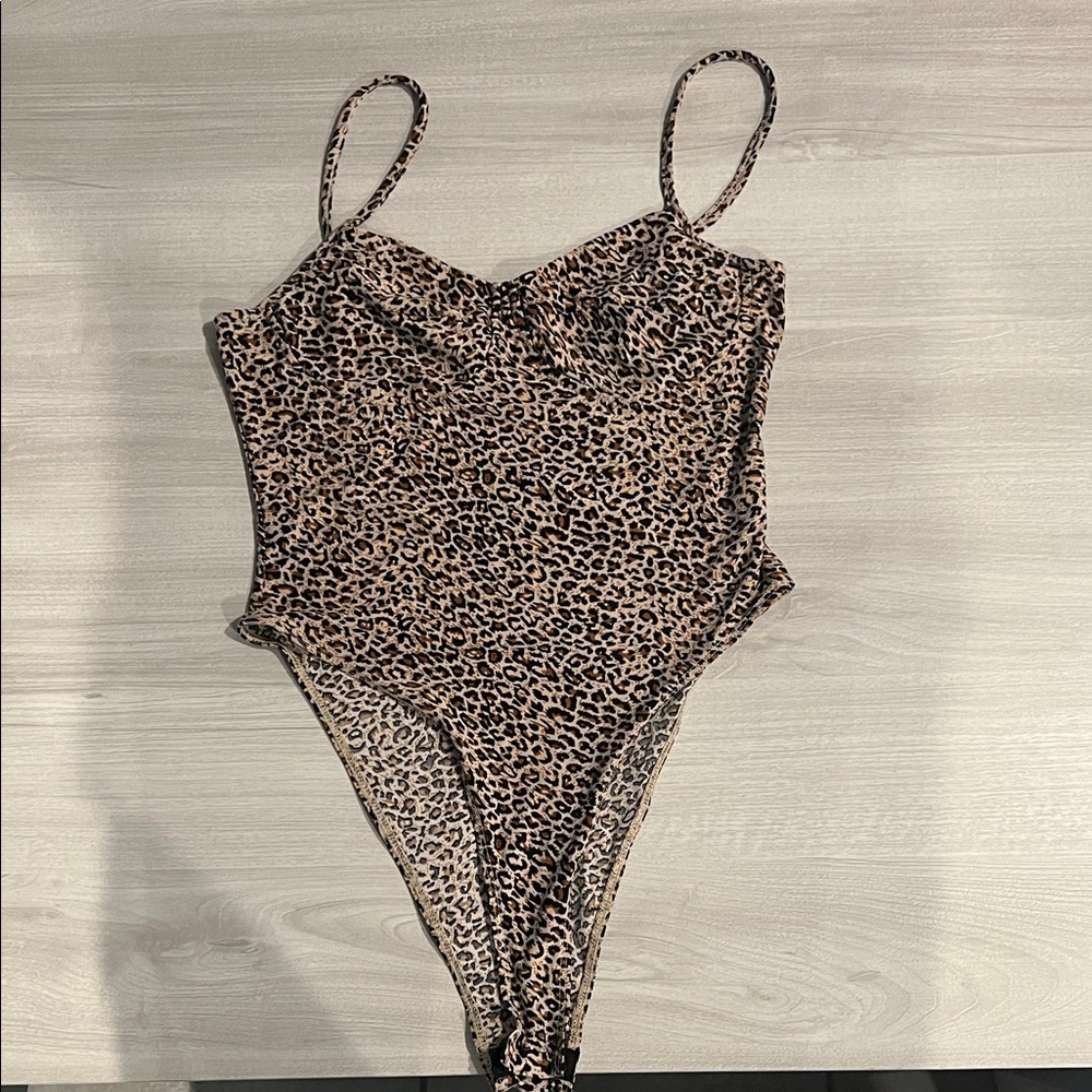 Leopard Print One-Piece Swimsuit
